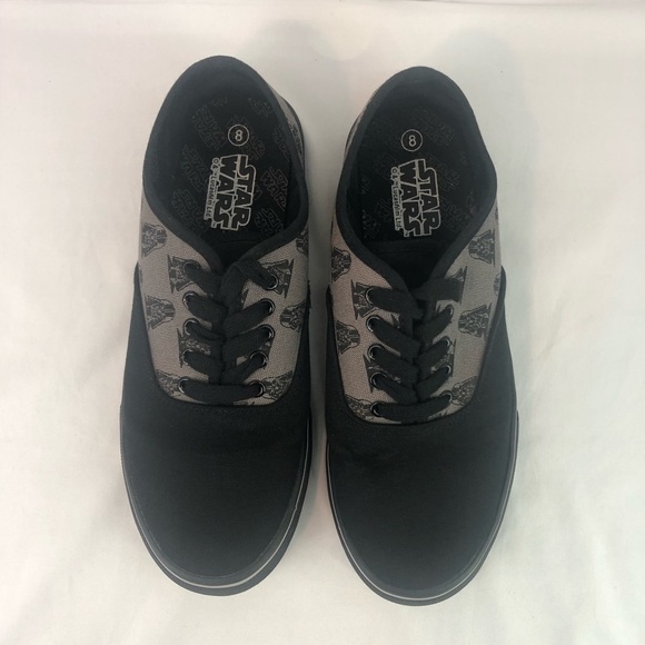 Disney Star Wars Darth Vader Shoe Men Sz 8 Black Skate Board Skater 8101 BKCC - Picture 4 of 13